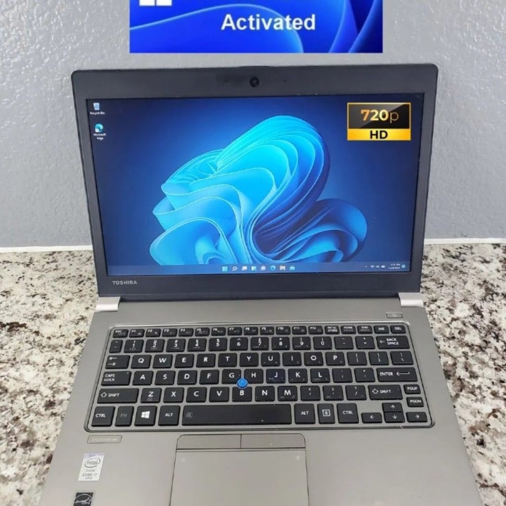 Toshiba 13.3" Laptop i7-5600U 8GB 128GB SSD Windows 11 PRO Camera Bluetooth